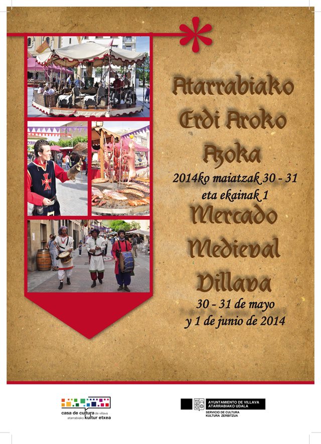 Programacion del mercado medieval en Villava, Navarra del 30 de mayo al 01 de junio