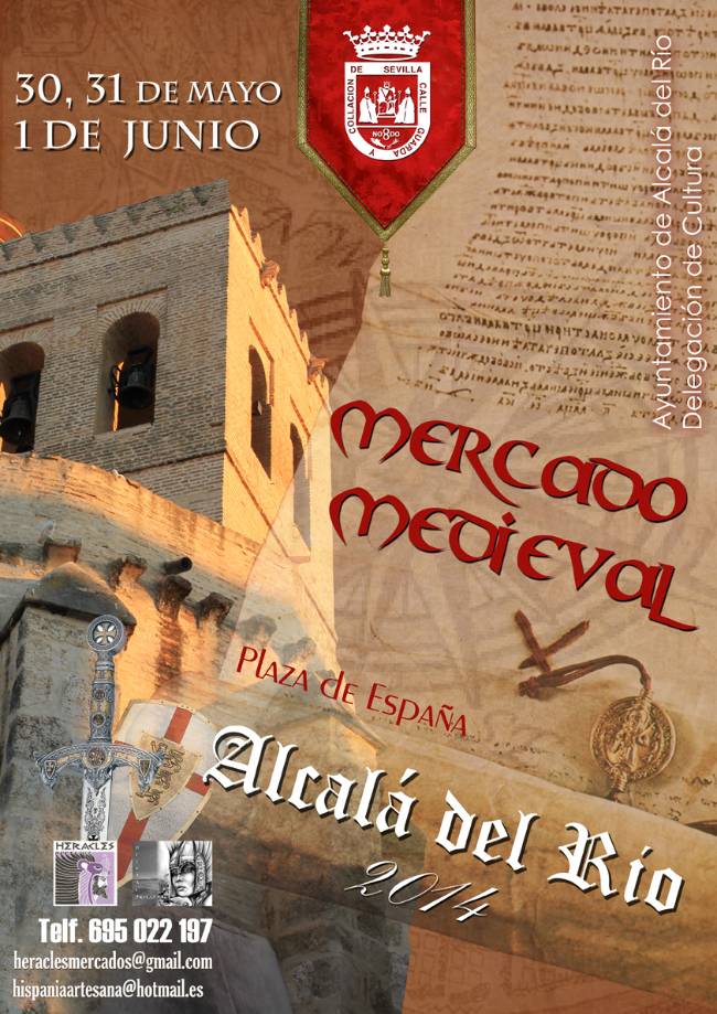 Llega el Mercado medieval a Alcala del Rio, Sevilla 30 de mayo al 01 de junio