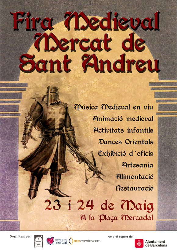 23 y 24 de mayo – Fira Medieval Mercat Sant Andreu en Barcelona, Barcelona