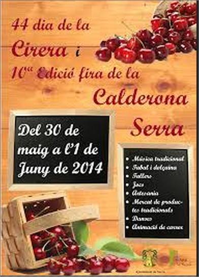 Cartel de la Fira Calderona i dia de la cirera en Serra, Valencia  31 de mayo y 01 de junio