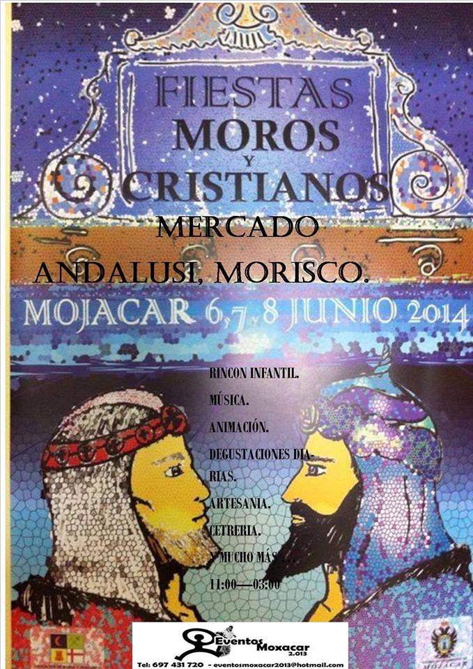 Mercado medieval en la Fiestas de Moros y Cristianos de Mojacar, ALmeria 06 al 08 de junio