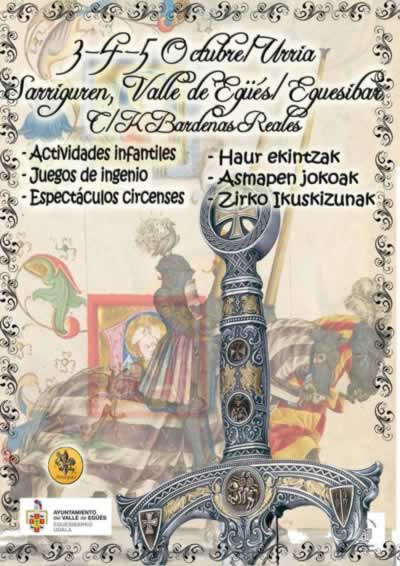 03 de octubre al 05 de octubre – Cartel del mercado medieval en Sarriguren ( Pamplona) , Navarra