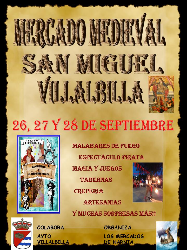 26 al 28 de septiembre – Programacion del Mercado medieval en Villalbilla, Madrid
