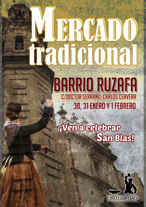 El mercado tradicional del barrio Ruzafa en Valencia sera los dias 30 de Enero al 01 de Febrero del 2015