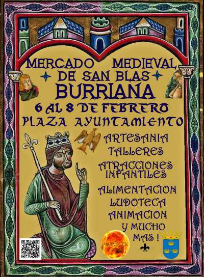 Mercado medieval coincidiendo con las Fiestas de San Blas en Burriana, Castellon del 06 al 08 de Febrero del 2015