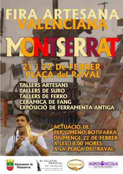 Feria de artesania en Montserrat, Valencia , 21 y 22 de Febrero del 2015