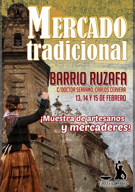 El carnaval de Ruzafa llena los balcones de las fincas de conciertos , obras de teatro y un Mercado tradicional valenciano