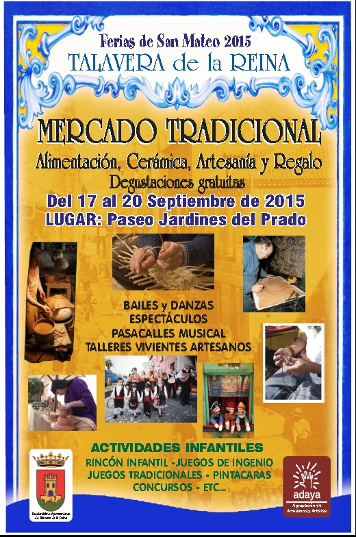 Mercado tradicional en Talavera de la Reina, Toledo del 17 al 20 de Septiembre del 2015