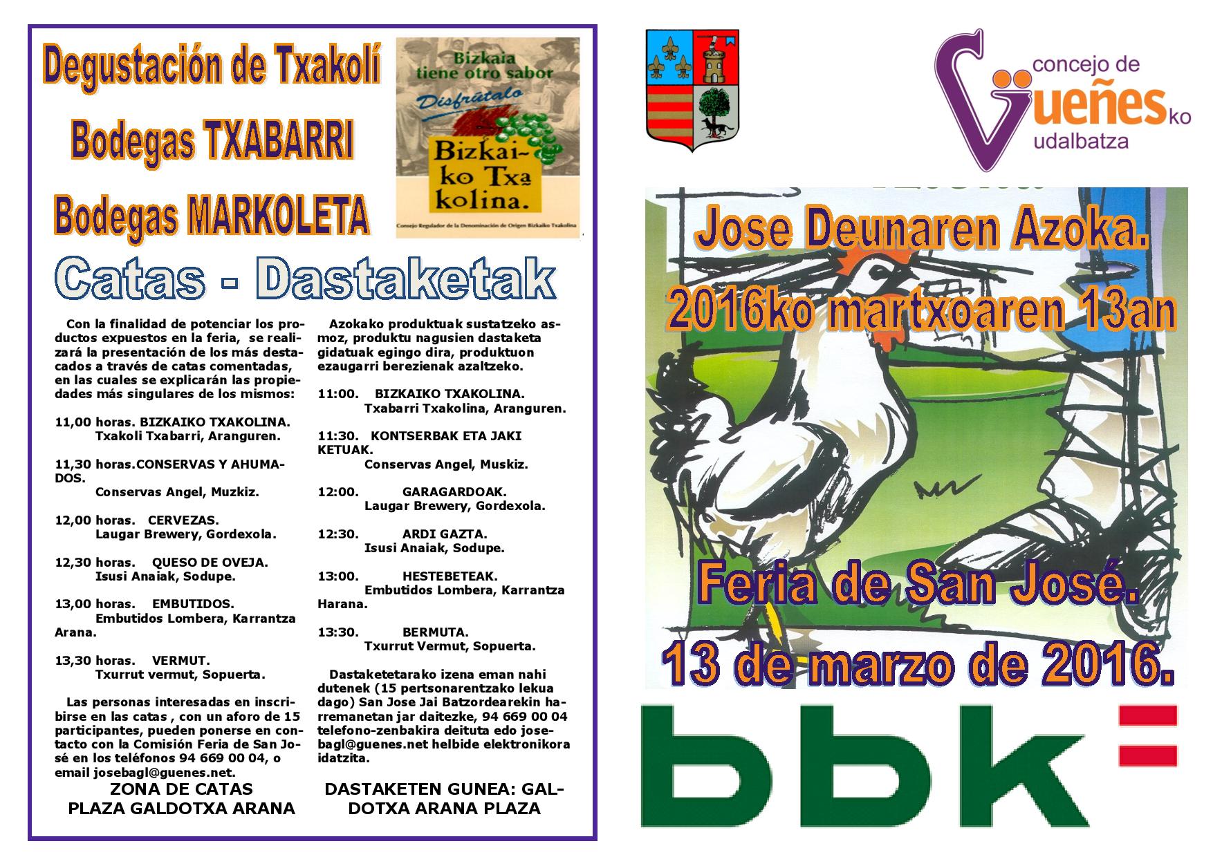 Feria avicola y gastronomica en Gueñes , Vizcaya 13 de Marzo del 2016
