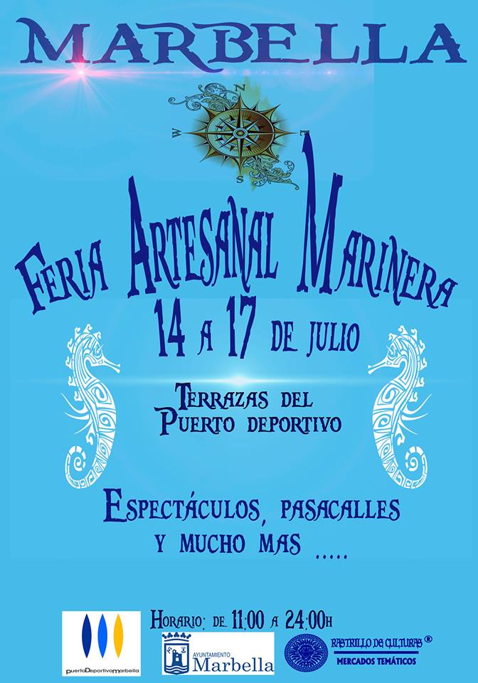 Mercado marinero en Marbella, Malaga del 14 al 17 de Julio del 2016