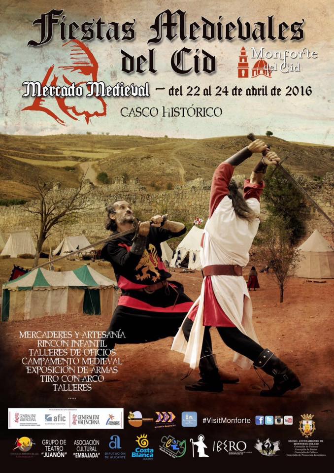 Recreación histórica «las batallas del Cid» y Mercado medieval Monforte del Cid , ALicante del 22 al 24 de Abril del 2016
