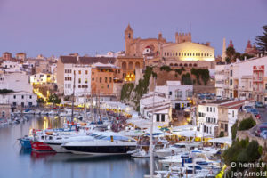 Harbour and waterfront of Ciutadella, Menorca, Balearic Islands, Spain