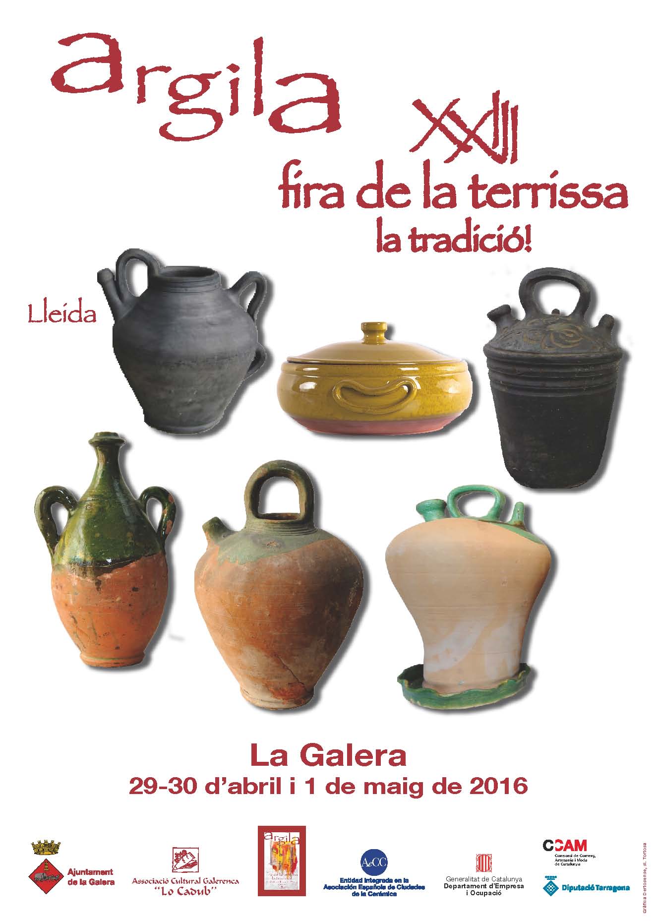 Argila, XXIII Fira de la Terrissa de La Galera,Tarragona.Del 29 de Abril al 1 de Mayo del 2016.