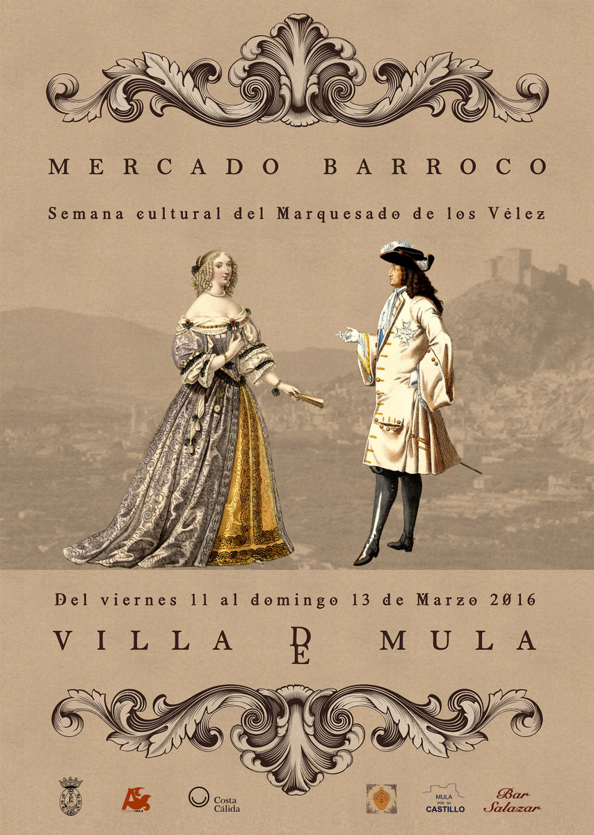 Programa completo del mercado barroco en Mula, Murcia del 11 al 13 de Marzo del 2016