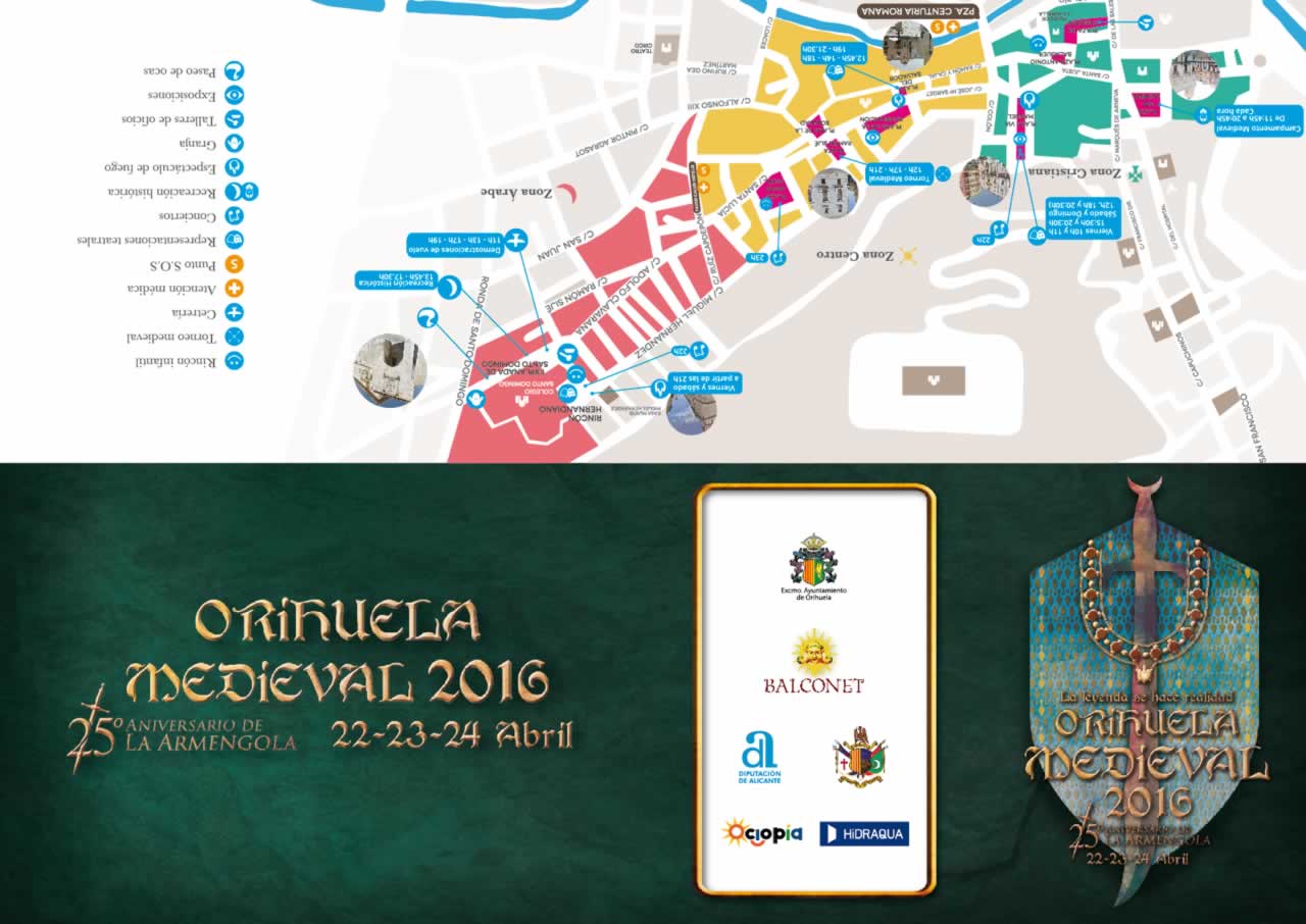 NOTICIA:  Programacion completa de Orihuela medieval del 22 al 24 de Abril del 2016