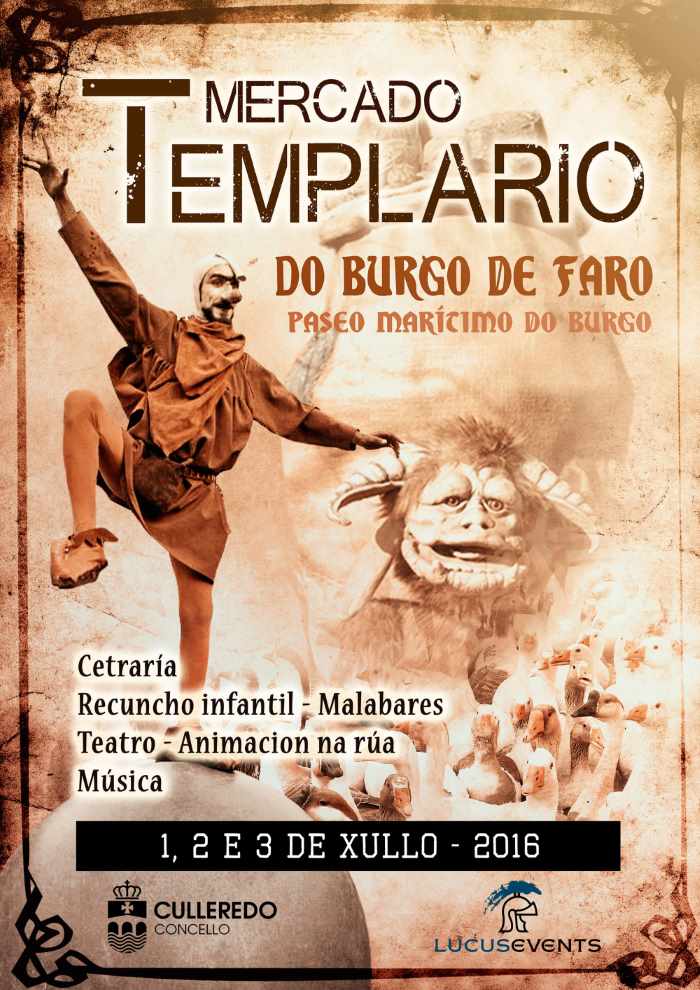 Cartel y ficha de Mercado medieval en O Burgo, La Coruña 01 al 03 de Julio del 2016
