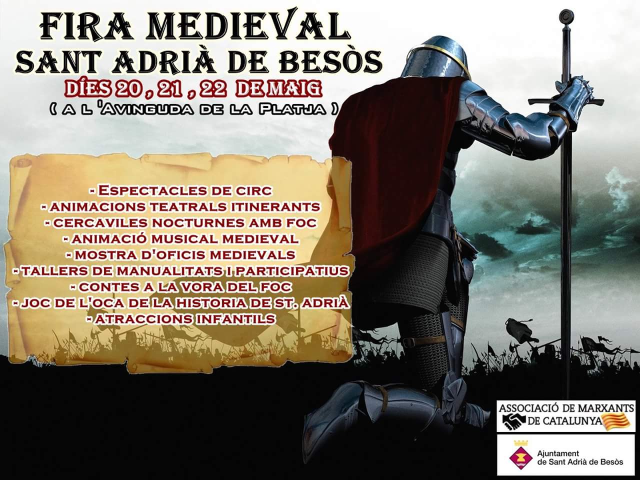 Feria medievalen San Adria del Besos, Barcelona 20 al 22 de Mayo del 2016