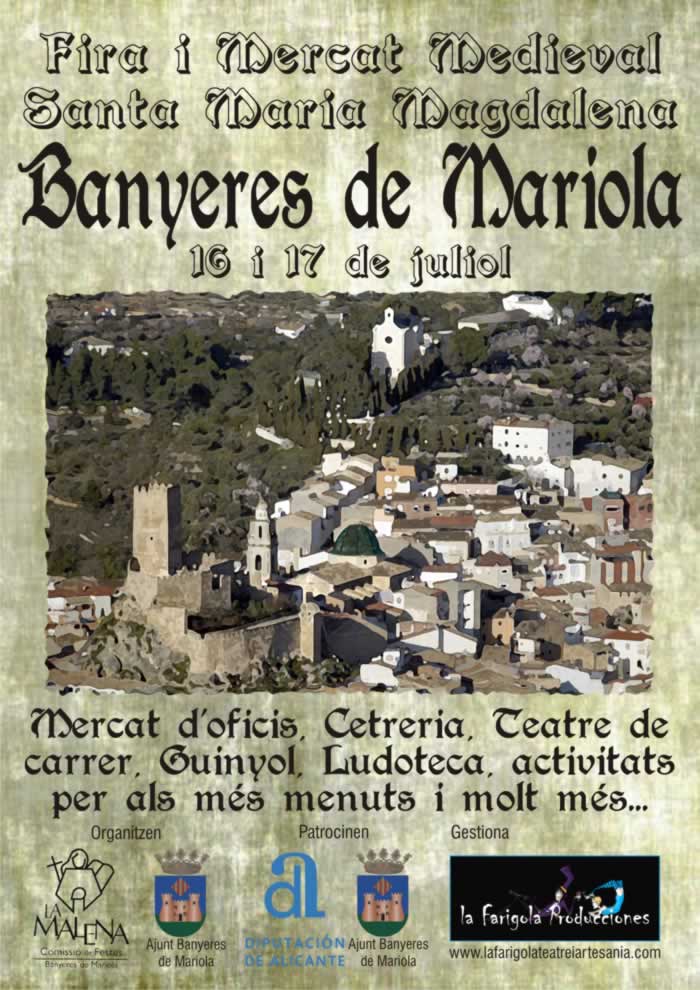 Mercado medieval en Banyeres de Mariola, Alicante del 16 y 17 de Julio del 2016