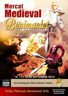 Mercado medieval en Benimaclet, Valencia del 16 al 18 de Septiembre del 2016