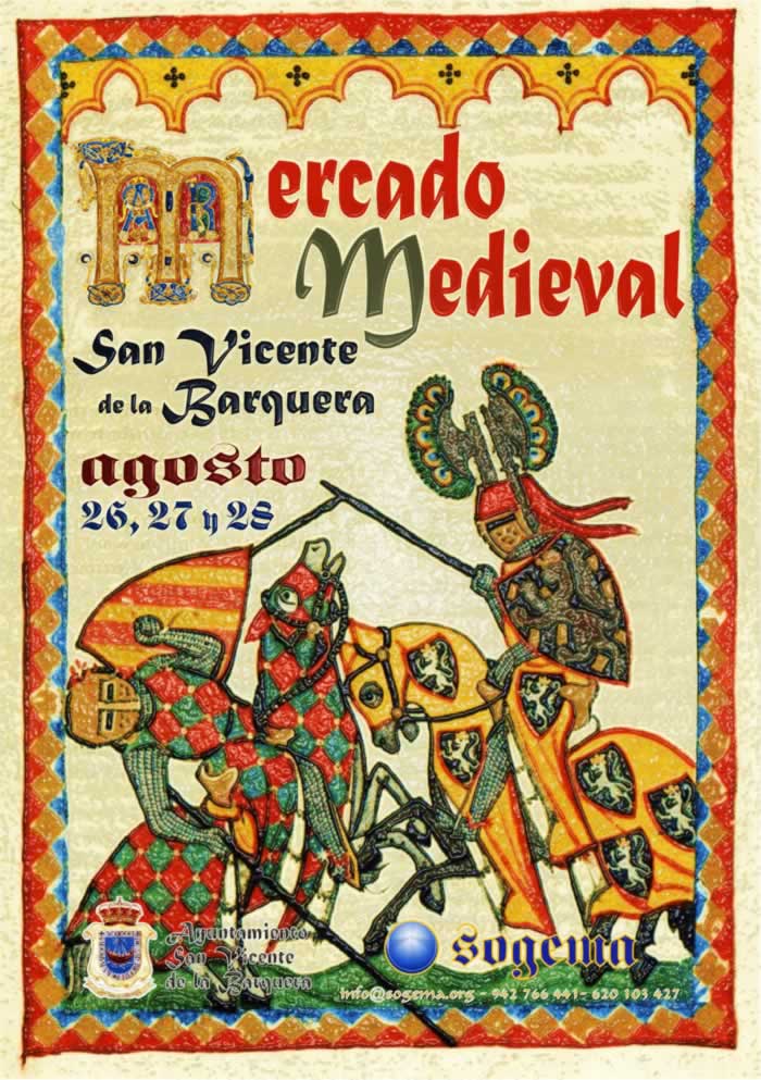 Mercado medieval en San Vicente de la Barquera, Cantabria del 26 al 28 de Agosto del 2016