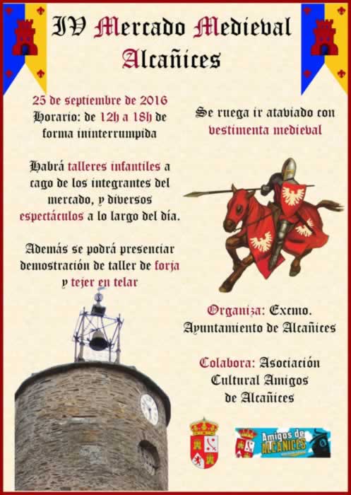 Programa completo del Mercado medieval en Alcañices , Zamora 25 de Septiembre del 2016