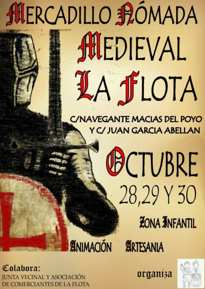 Mercadillo nomada medieval en La Flota, Murcia del 28 al 30 de Octubre del 2016