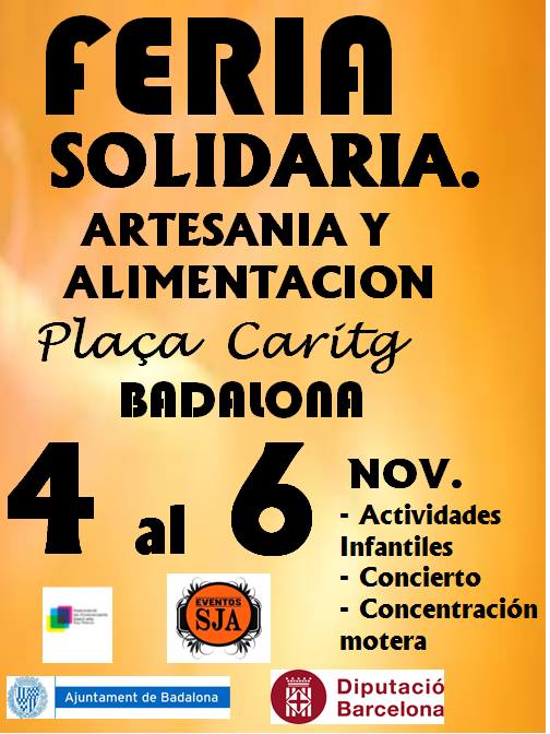 FERIA DE ARTESANIA Y ALIMENTACION (CONCENTRACION MOTERA) en Badalona,Barcelona del 04 al 06 de Noviembre