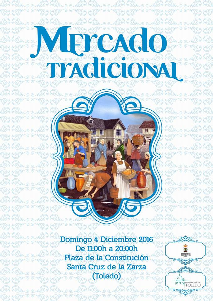 V Mercado tradicional en Santa Cruz  de  la Zarza, Toledo 04 de Diciembre del 2016