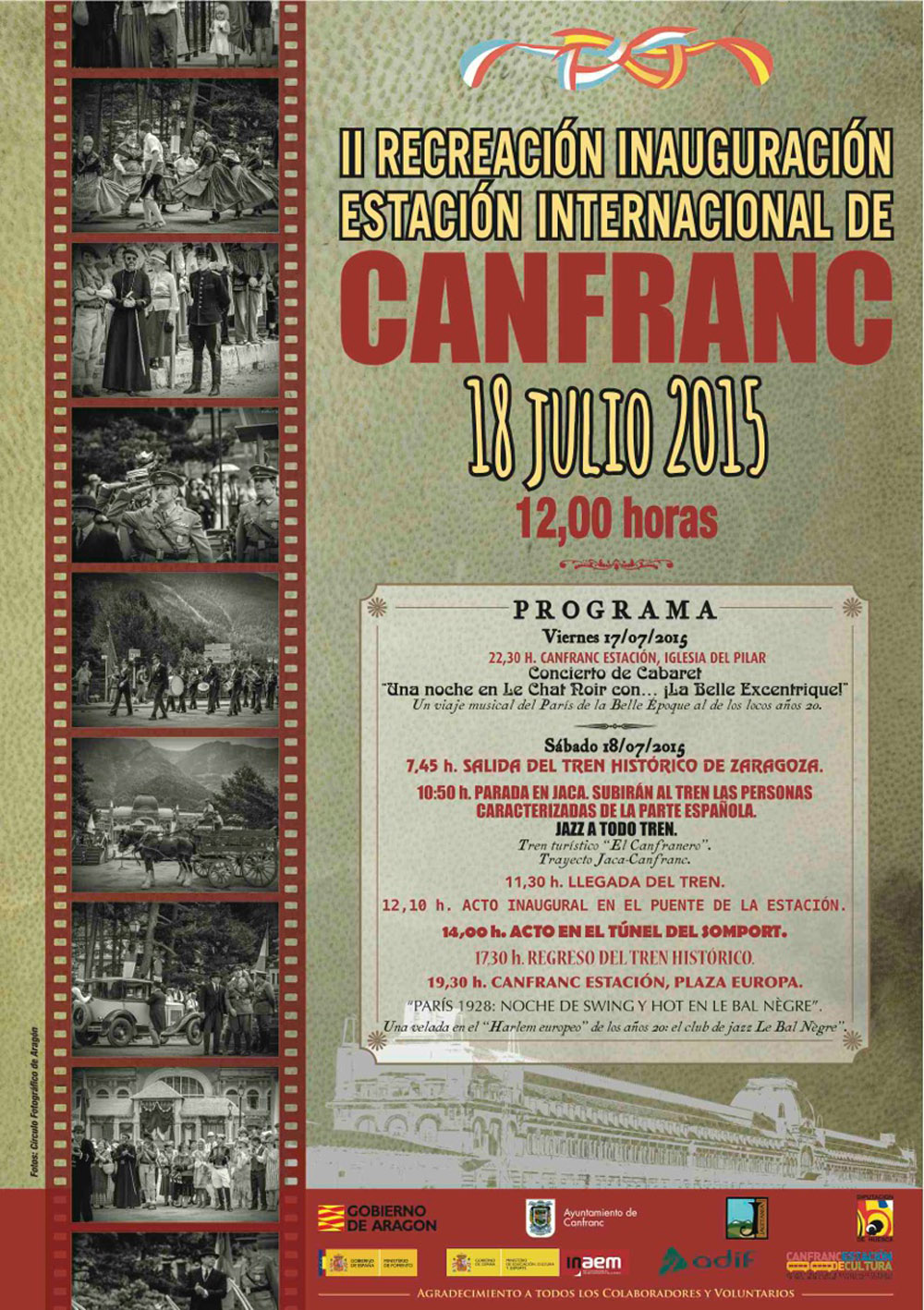 Concurso para el cartel anunciador de la IV Recreación Histórica de la Estación de Canfranc