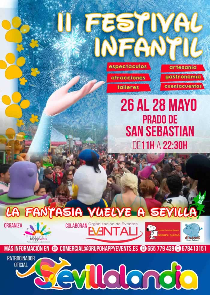 26 al 28 de Mayo del 2017 – II Festival infantil PRADO DE SAN SEBASTIÁN (SEVILLA CENTRO)