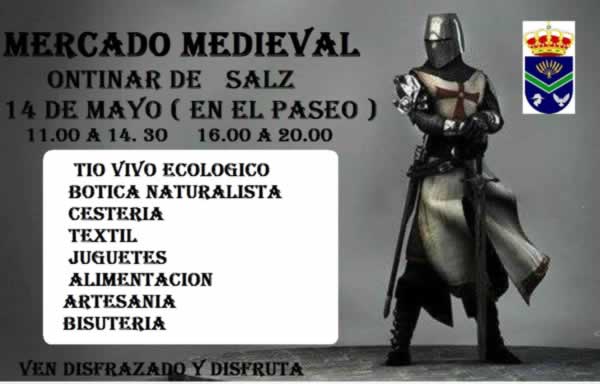 Mercadillo medieval en Ontinar de Salz , Zaragoza, el 14 de Mayo del 2017