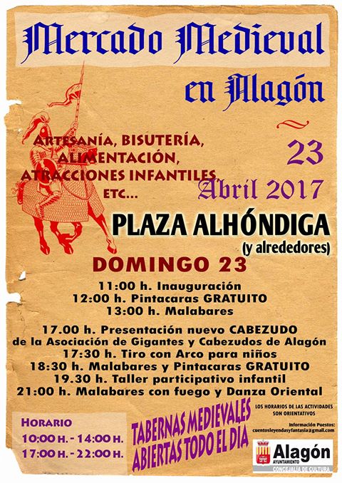 Mercado medieval en Alagon, Zaragoza 23 de Abril del 2017