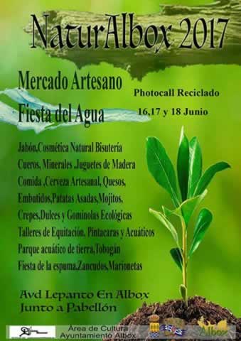 MERCADO artesano – Fiesta del Agua en Albox, Almeria – 16 al 18 de Junio del 2017 –