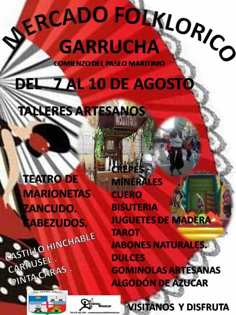 Mercado de verano en Garrucha, Almeria del 07 al 10 de Agosto del 2017