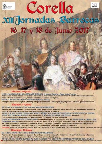 V MERCADO BARROCO en Corella, Navarra del 16 al 18 de Junio del 2017