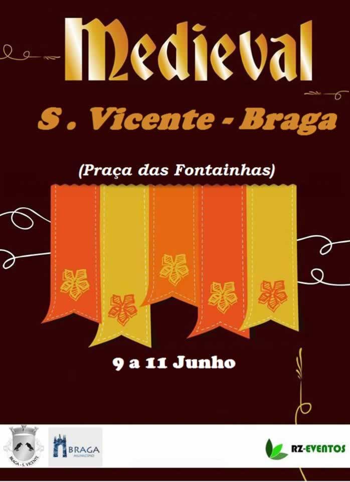 Mercado medieval en San Vicente, Braga, Portugal del 09 al 11 de Junio del 2017