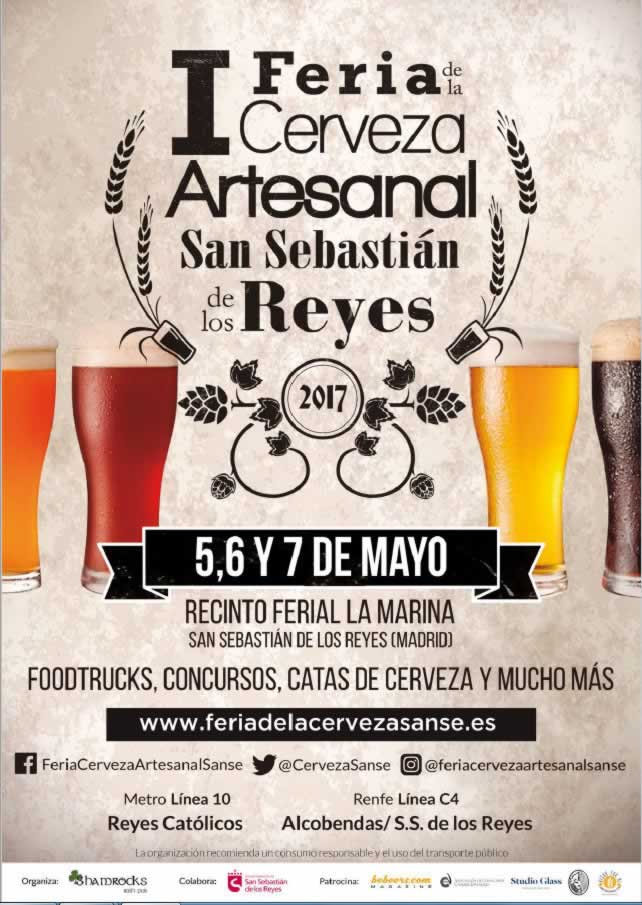 FERIA DE LA CERVEZA ARTESANAL DE SAN SEBASTIÁN DE LOS REYES , Madrid del 05 al 07 de Mayo del 2017