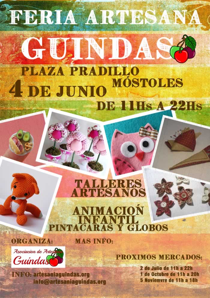 Feria Artesana Guindas en Móstoles , Madrid 04 de Junio del 2017