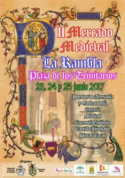 II MERCADO MEDIEVAL en La Rambla, Cordoba del 23 al 25 de Junio del 2017