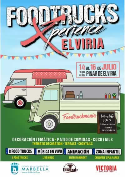FOODTRUCKS XPERIENCE LA ELVIRIA del 14 al 16 de Julio en La Elviria, Marbella, Malaga