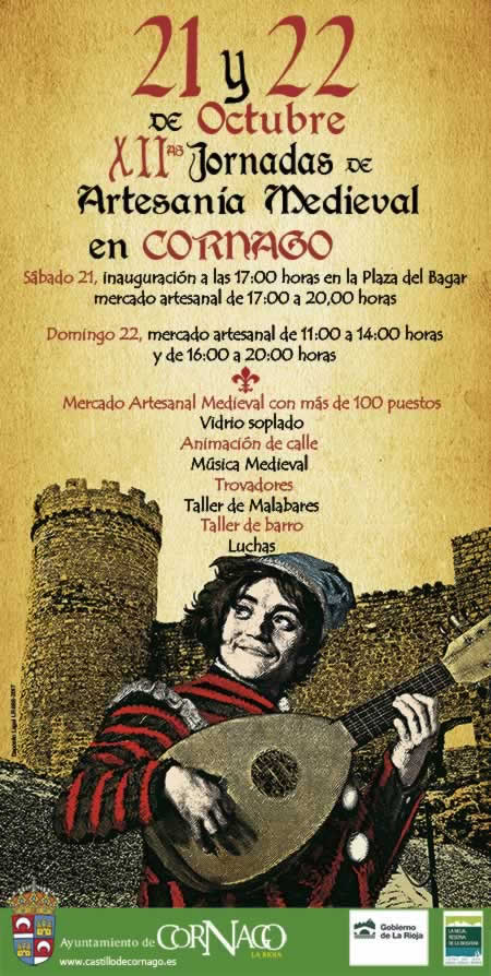 PROGRAMA de las XII JORNADAS DE ARTESANIA MEDIEVAL en Cornago, La Rioja – 21 y 22 de Octubre del 2017