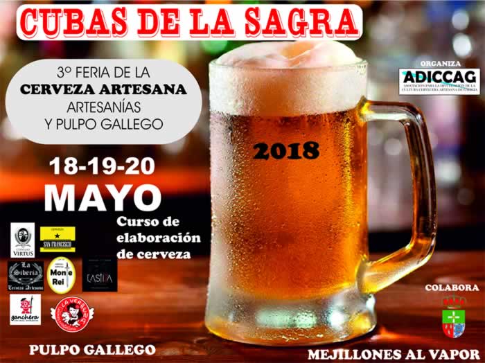 3º feria de la cerveza y artesanias medievales en Cubas de la Sagra, Madrid del 18 al 20 de Mayo del 2018