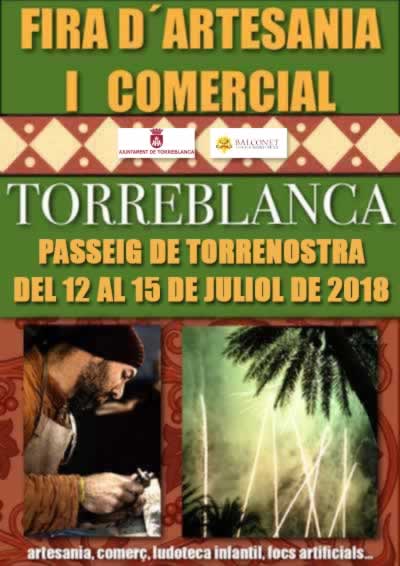 FIRA DE ARTESANIA I COMERCIAL en Torreblanca, Castellon del 12 al 15 de Julio del 2018