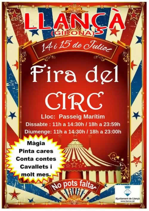 Mercado tematico Circense en Llança , Girona – 14 y 15 de Julio del 2018