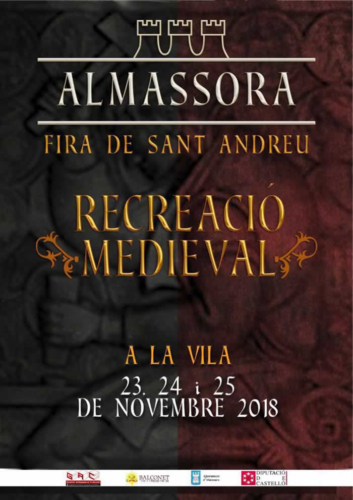 MERCADO MEDIEVAL – Fira de Sant Andreu en Almassora , Castellon del 23 al 25 de Noviembre del 2018