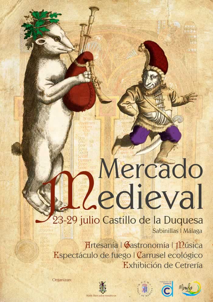 MERCADO MEDIEVAL EN EL CASTILLO DE LA DUQUESA en Sabinillas, Malaga del 23 al 29 de Julio del 2018