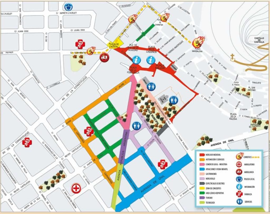 Mapa de la Feria de San Isidro