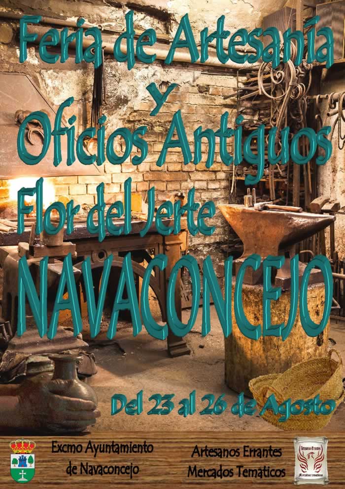 Feria de Artesanía y Oficios Antiguos  en Navaconcejo, Caceres del 23 al 26 de Agosto del 2018
