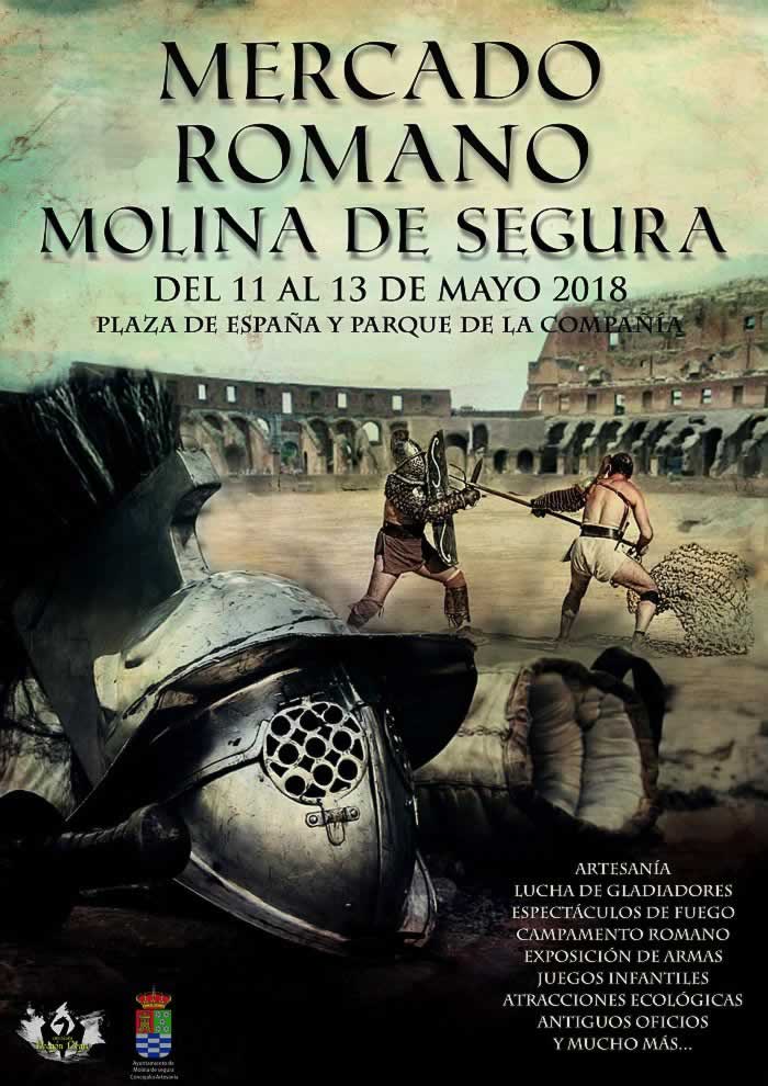Programacion del MERCADO ROMANO en Molina de Segura, Murcia del 11 al 13 de Mayo del 2018
