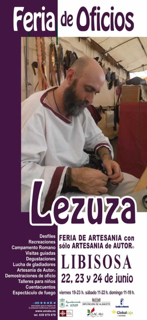 Feria de Oficios estilo Romano  en Lezuza, Albacete del 22 al 24 de Junio del 2018